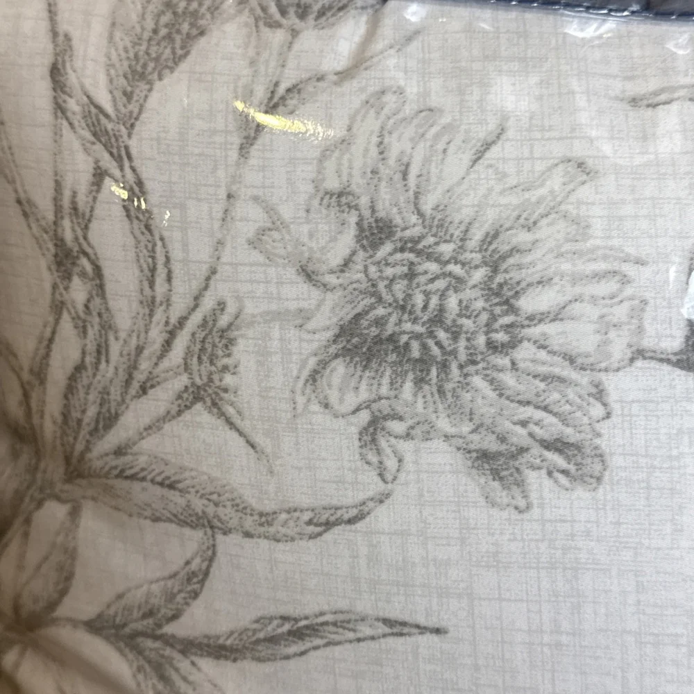 Ralph Lauren Genevieve Grey Floral Queen Cotton Comforter New Org 355